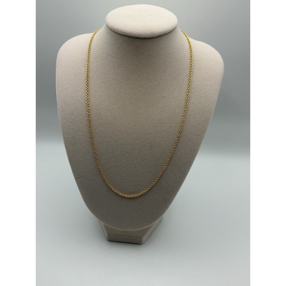 UltraFine 950 Silver 18K Gold Plated 24" Adjustable Rope Chain Necklace Italy
